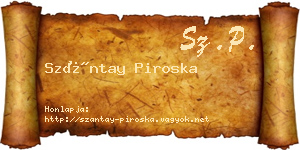 Szántay Piroska névjegykártya