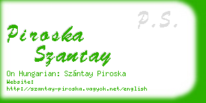 piroska szantay business card